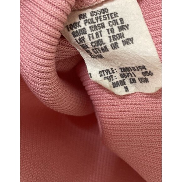 Vintage 90s XOXO Pink Stretch Ribbed Tank Size Medium - Picture 4 of 4